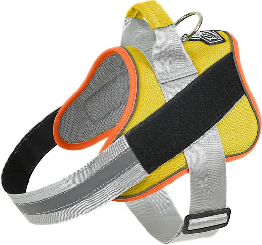 Bolux Dog Harness, No-Pull Reflective Dog Vest, Breathable Adjustable Pet Harness with Handle for Outdoor Walking - No More Pulling, Tugging or Choking (XX-Large (Pack of 1), YellowOrange)