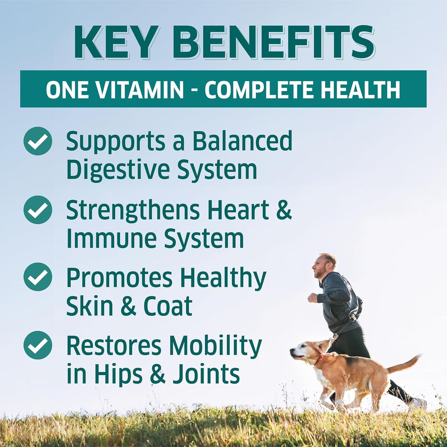 Dog Multivitamin - Dog Vitamins and Supplements - Digestive Enzymes & Probiotics - Probiotics for Dogs - for Skin and Coat Allergies - Immune System & Overall Health - 120 Soft Chew Dog Treats
