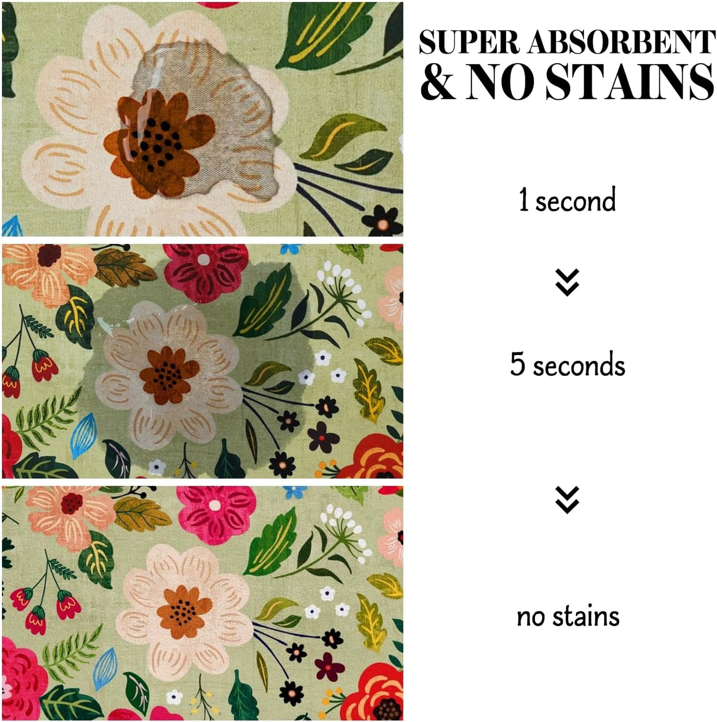 Eco-Friendly Pet Supplies: 17"x30" Absorbent Quick Dry Dog Bowl Mats for Food and Water Dispenser, Cat Food Mat