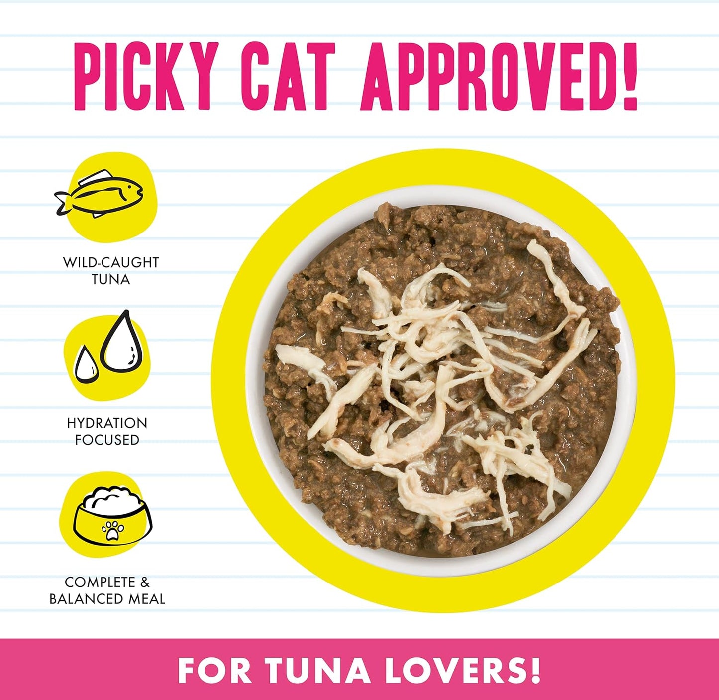 Weruva BFF Minced Natural Wet Cat Food, Tuna and Chicken 4 Eva in Gravy, 3oz Can, Pack of 24