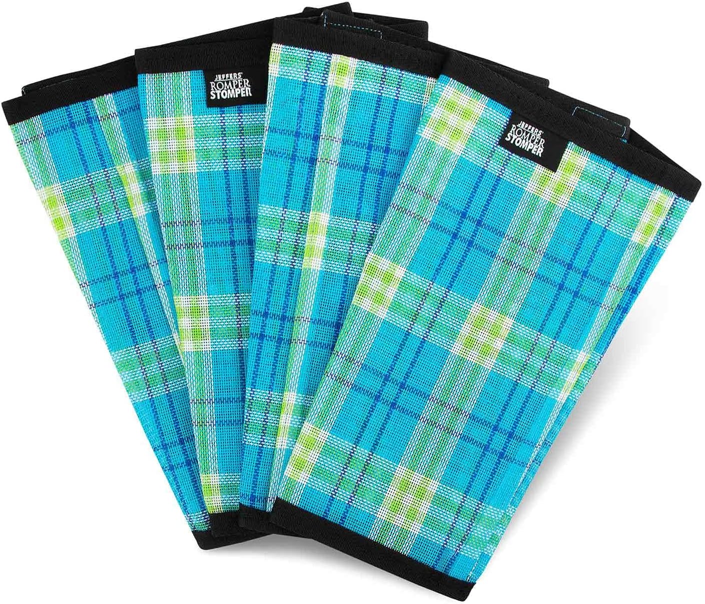 Jeffers Romper Stomper Fly Boots for Horses - Grey, Large – Breathable Mesh Leg Wraps for Insect Protection, Stable Accessories for Summer Turnout, Ride Gear, Horse Hoof & Leg Care - 4 Pack