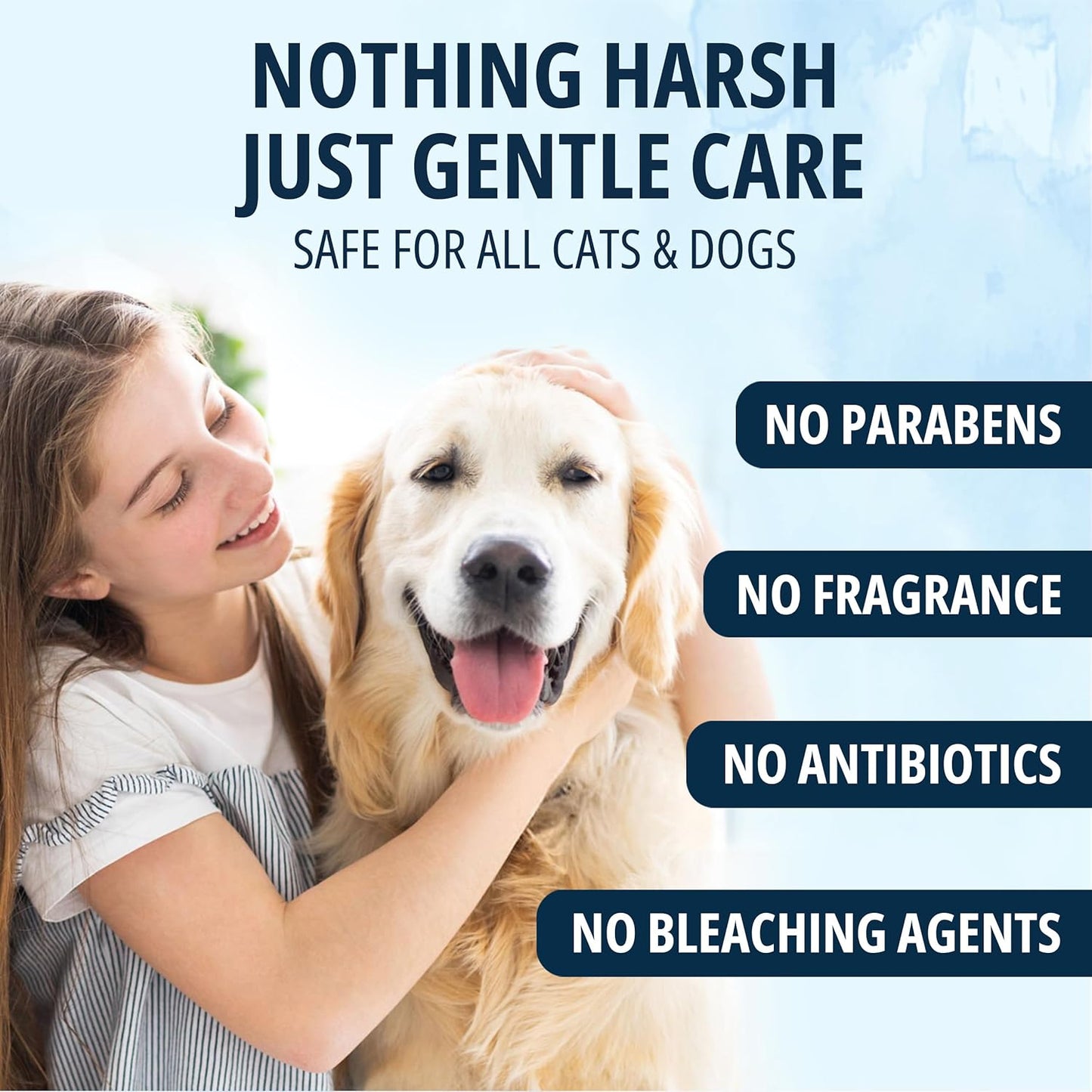 NOVEHA Cat & Dog Eye Wipes Tear Stain Remover for Discharge and Crust | White Pet Face Wipes | Easy Daily Pets Gentle Eye Cleaner for Whitening & Cleansing | 2PK - 150 Large Pk Round Wipes