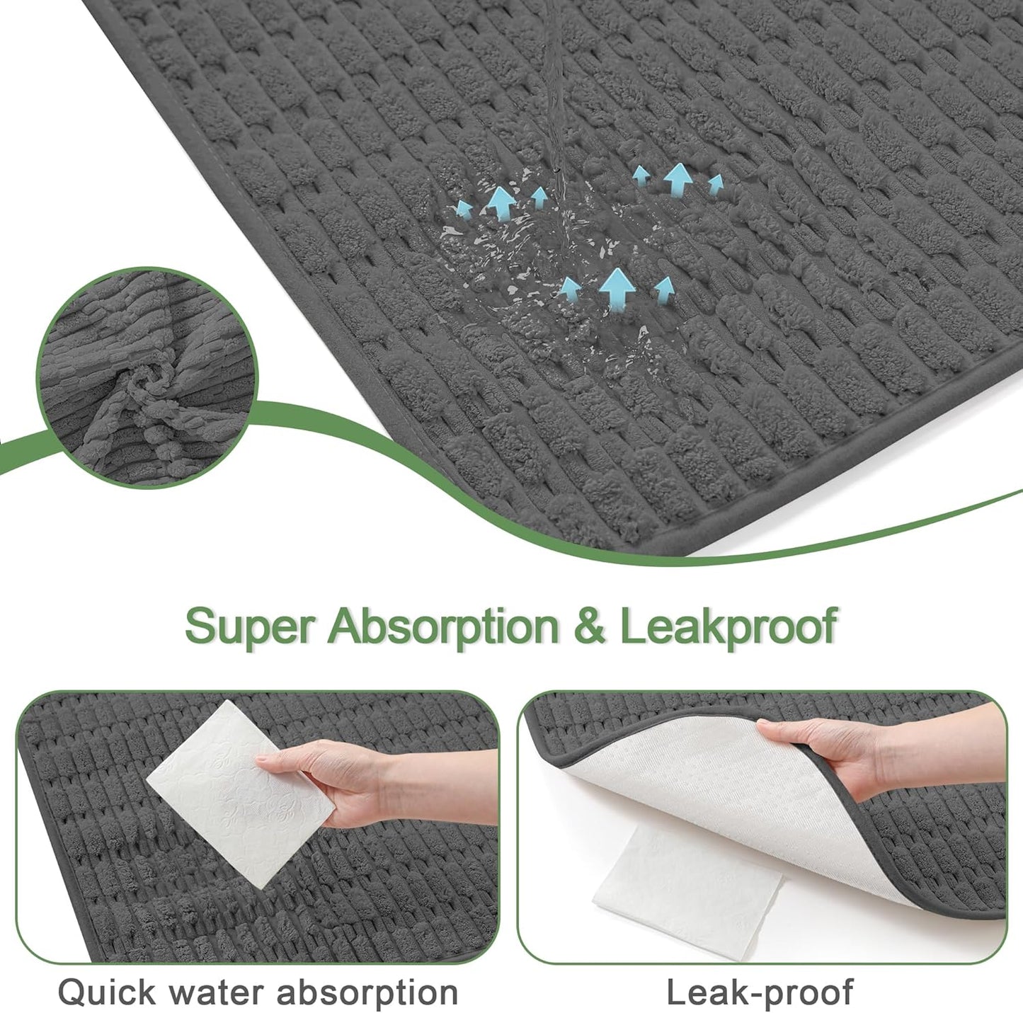 Washable Pee Pads for Dogs, 2 Pack Reusable Puppy Pads Dog Pads, Non-Slip Dog Pee Pads, Leakproof Pet Pee Pads Wee Wee Pads for Dogs. (Dark Grey, 30"x34"(Pack of 2))