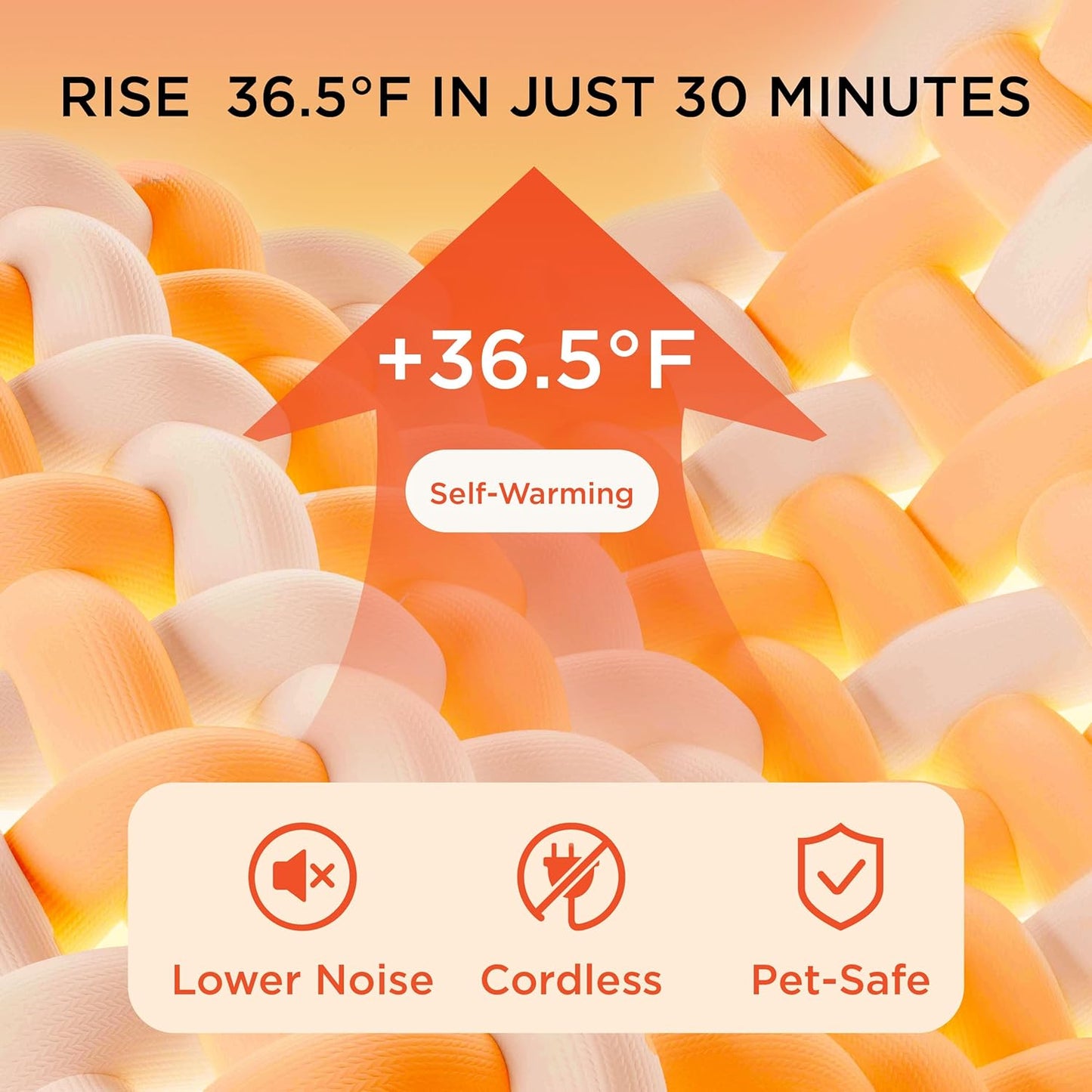 Bedsure Self Warming Dog Beds Large Sized Dog - Extra-Large Orthopedic Waterproof Puppy Bed with Removable Washable Cover, Egg Crate Foam Pet Mat, Suitable for Pet Up to 100 lbs