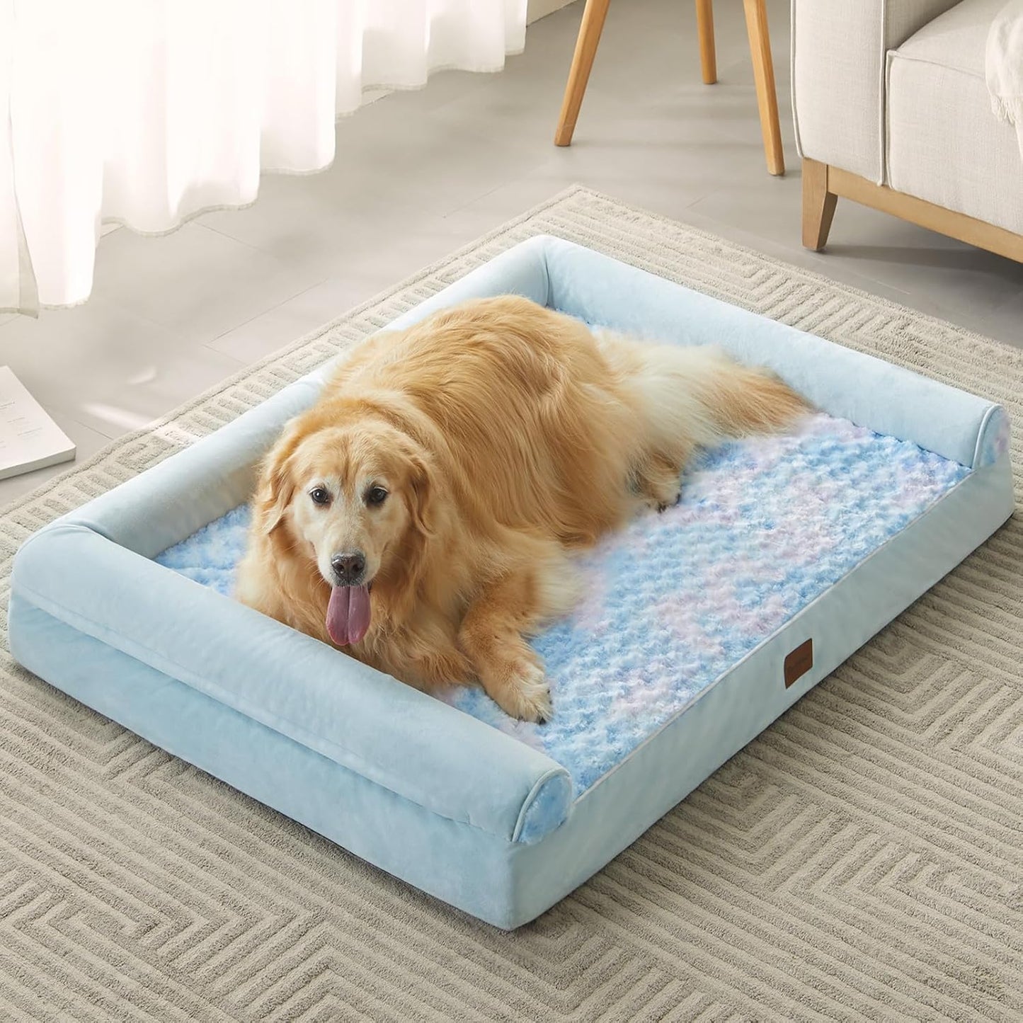 BFPETHOME Dog Beds for Large Dogs, Orthopedic Dog Bed for Medium Large Dogs,Big Waterproof Couch Pet Bed with Removable Washable Cover