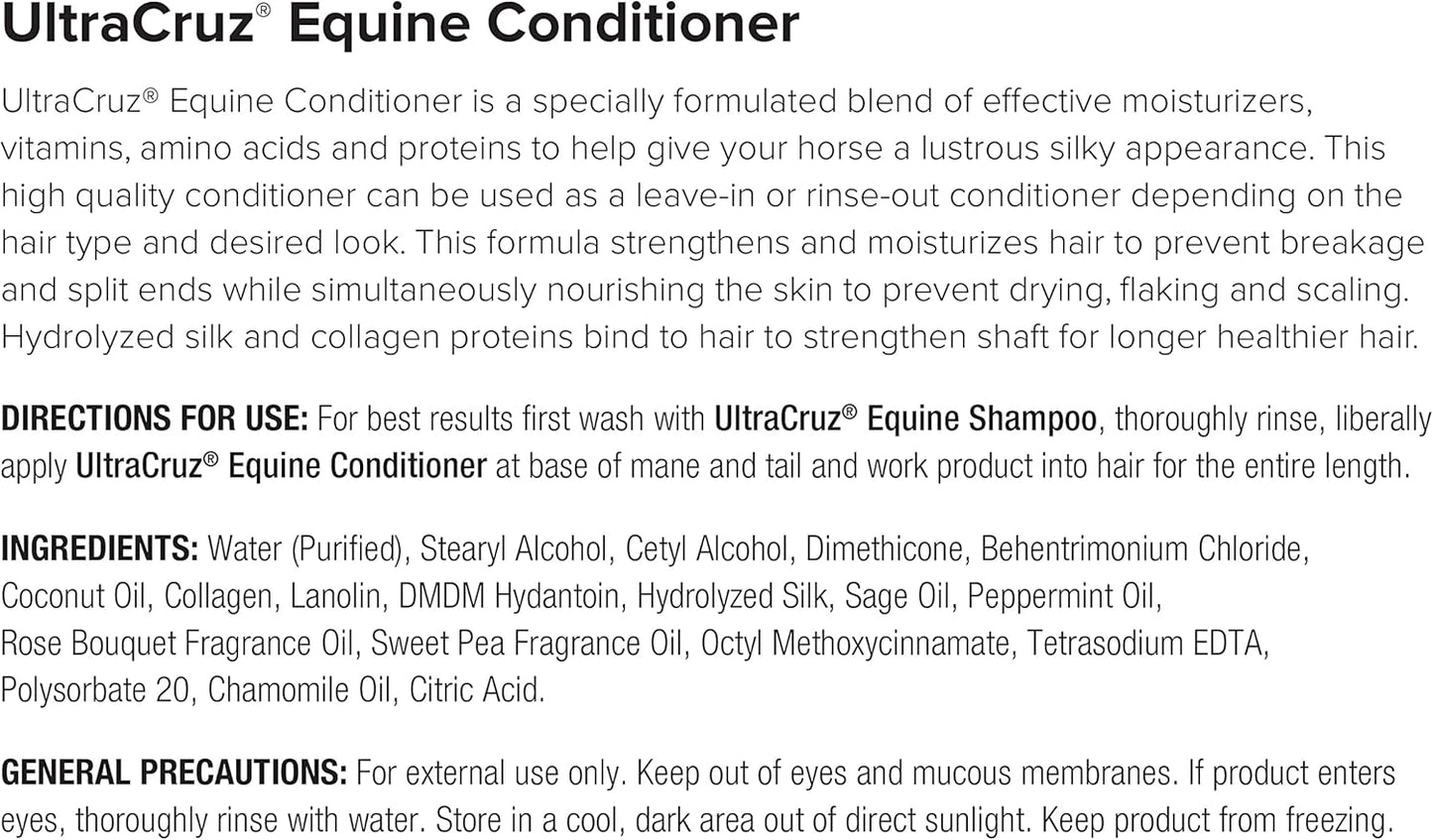 UltraCruz Equine Horse Shampoo, Conditioner and Show Polish Bundle, 32 oz Each