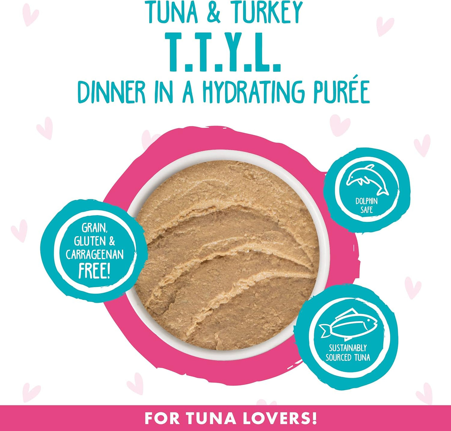 Weruva B.F.F. Play - Best Feline Friend Paté Lovers, Aw Yeah!, Tuna & Turkey T.T.Y.L. with Tuna & Turkey, 2.8oz Can (Pack of 12)