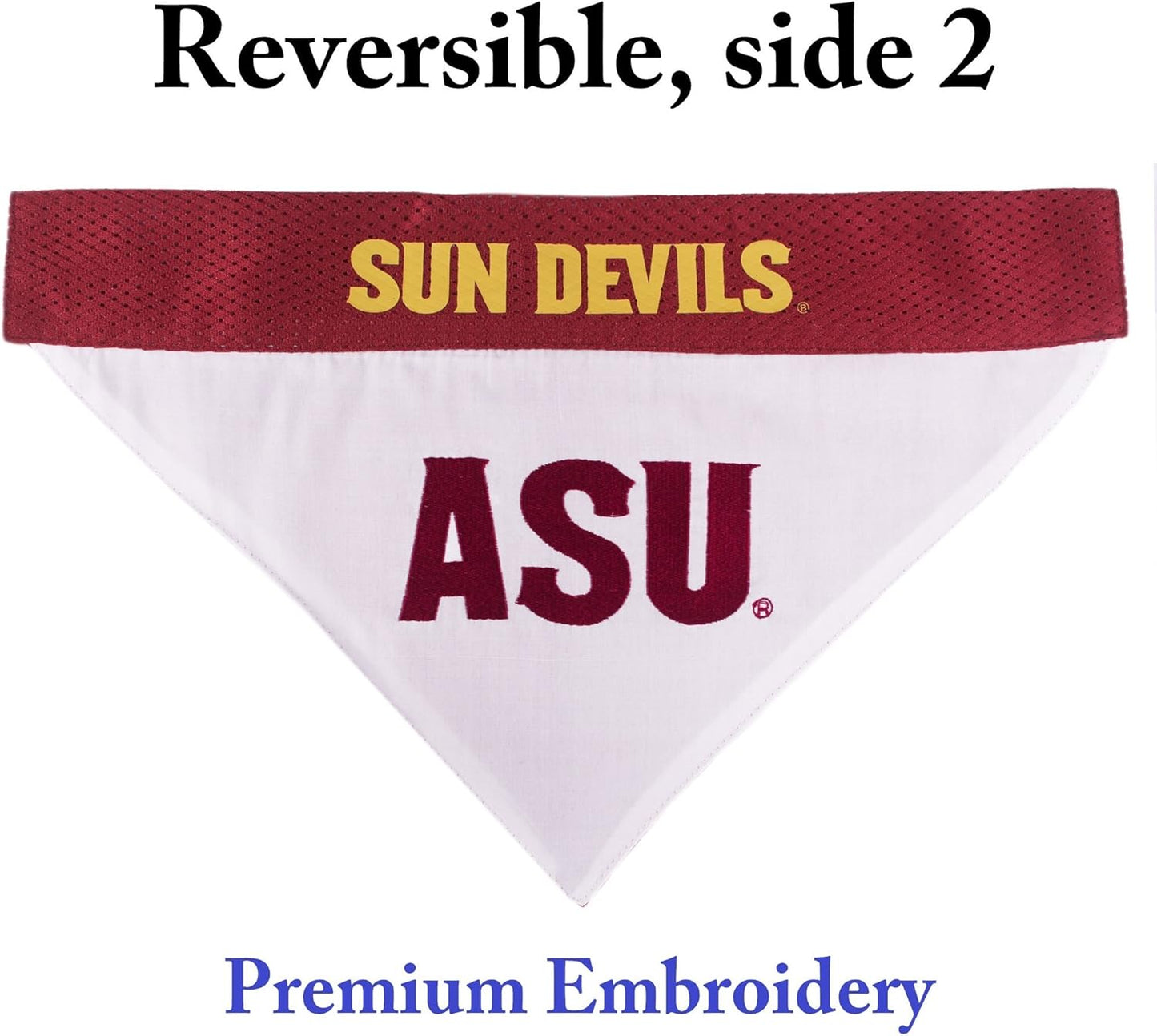 Pets First Collegiate Pet Accessories, Reversible Bandana, Arizona State Sun Devils, Large/X-Large