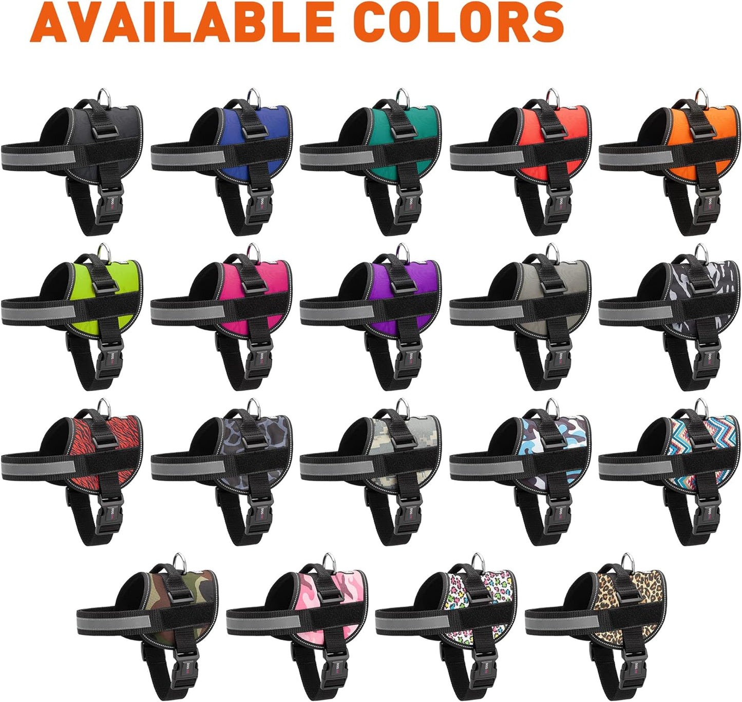 Dogline Dog Harness, Reflective No-Pull Adjustable Vest with Handle, Breathable No-Choke Harness for Small, Medium or Large Dogs Room for Patches Girth 18 to 24 in Pink