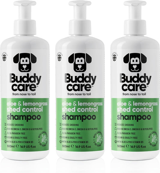 Shed Control Dog Shampoo Aloe & Lemongrass Scented | with Aloe Vera and Pro Vitamin B5 (50.72oz)