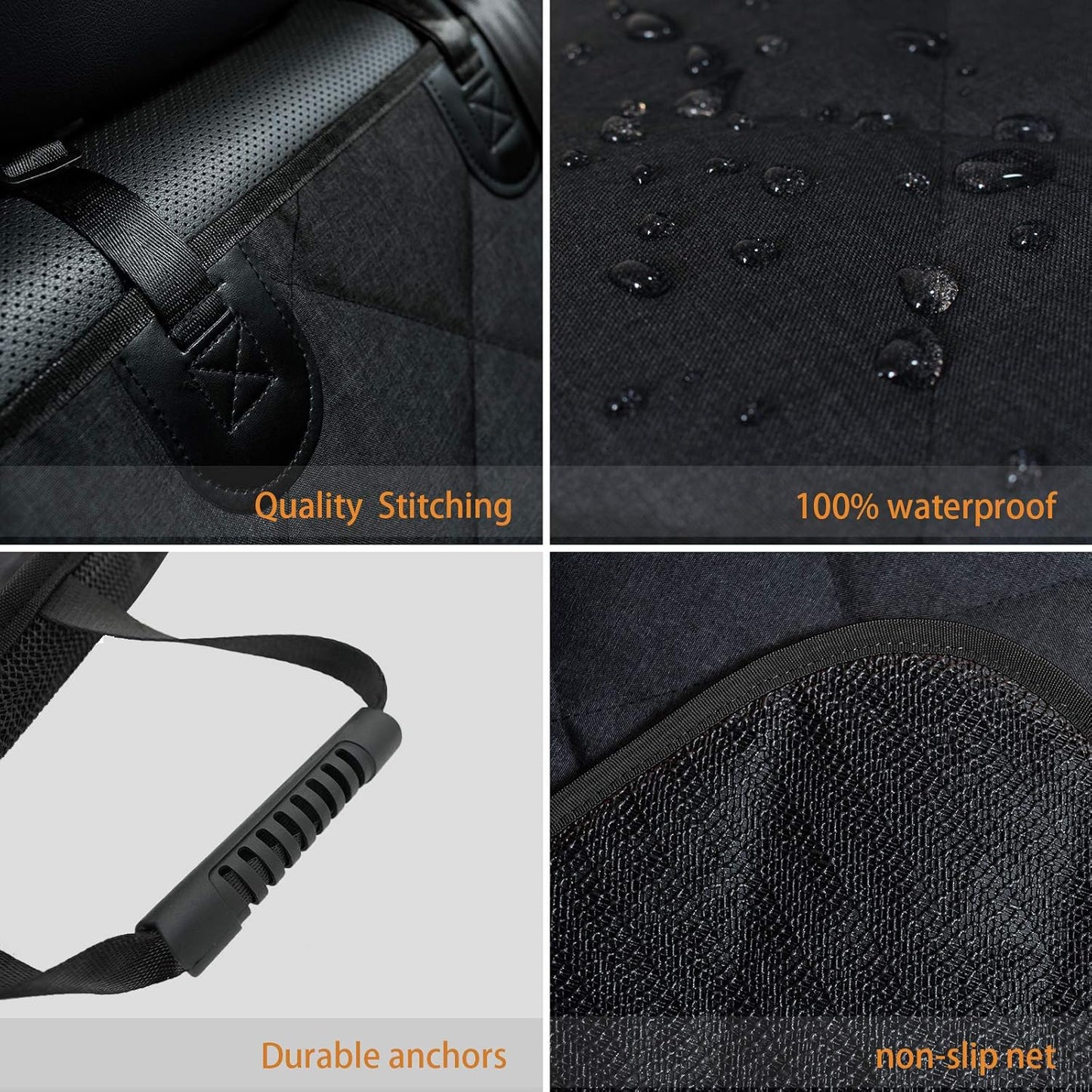 Bench Dog Car Seat Cover for Back Seat Waterproof Seat Covers Durable Scratch Proof Nonslip, Protector for Pet Fur & Mud Washable Backseat Cover for Cars Armrest Compatible