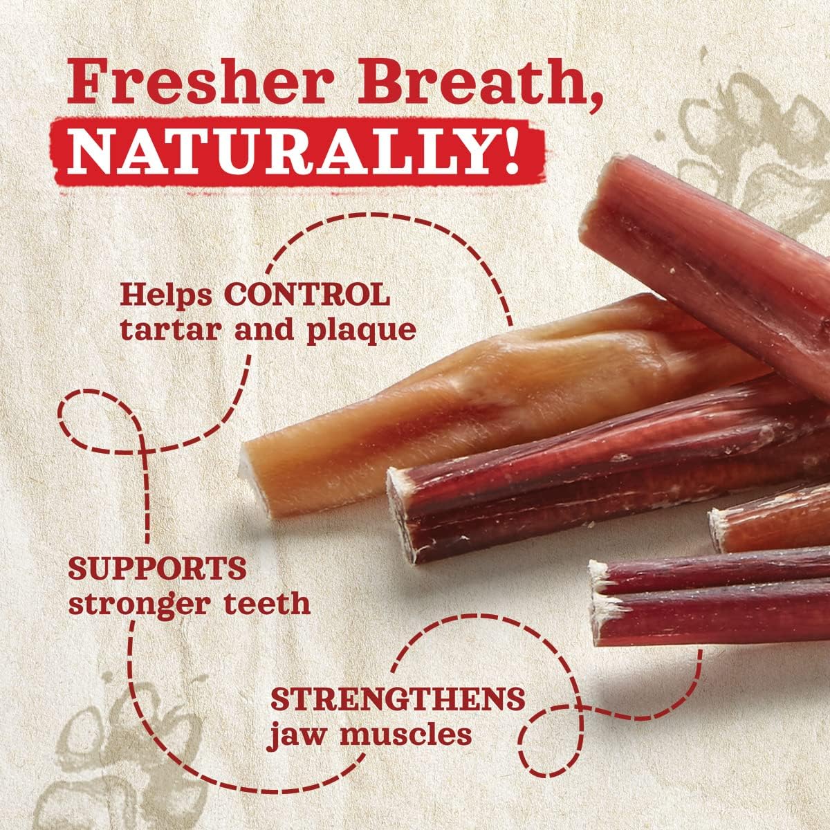 Natural Farm Odor-Free Bully Sticks (4”, 8oz) All-Natural Long-Lasting Chews, 100% Beef Pizzle, Grass-Fed, Grain-Free, Hormone-Free, Protein for Muscle Development & Energy, Perfect for Small Dogs