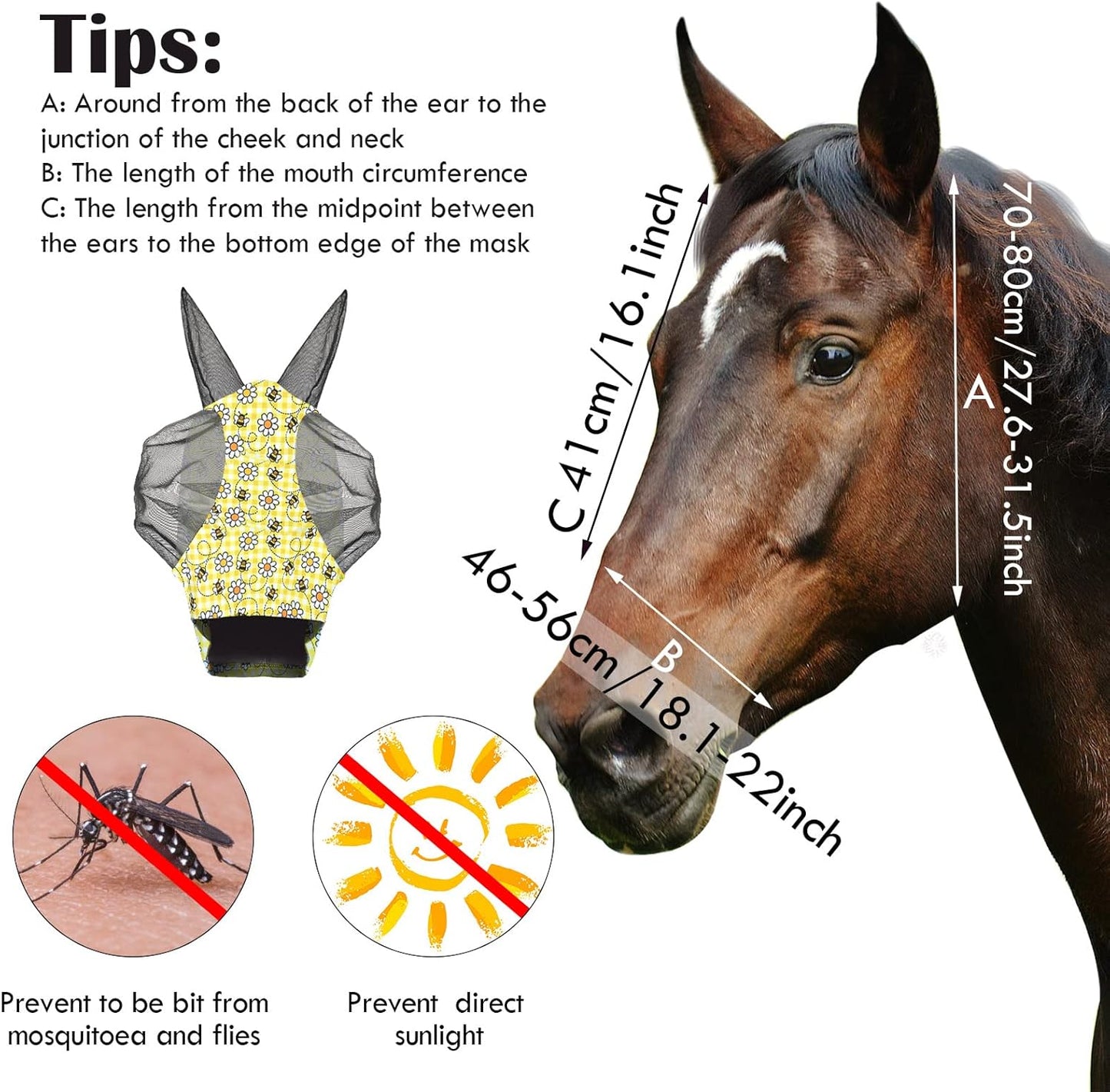 Qualirey12 Pieces Horse Fly Mask Bulk Comfortable Elasticity Mask for Horses with Ears Net UV Protection Breathable Horse Supplies Face Covering for Horse Pony and Foal (Flower Patterns, Medium)