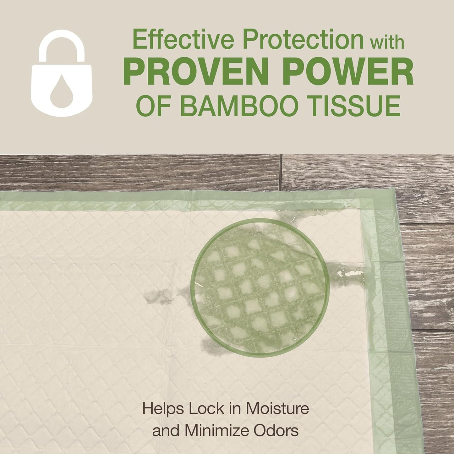 Four Paws Wee-Wee Superior Performance Bamboo Pee Pads for Dogs, Earth Friendly Dog & Puppy Potty Training Pads, Crate Liners, Housebreaking Supplies, 22" x 23" (32 Count)