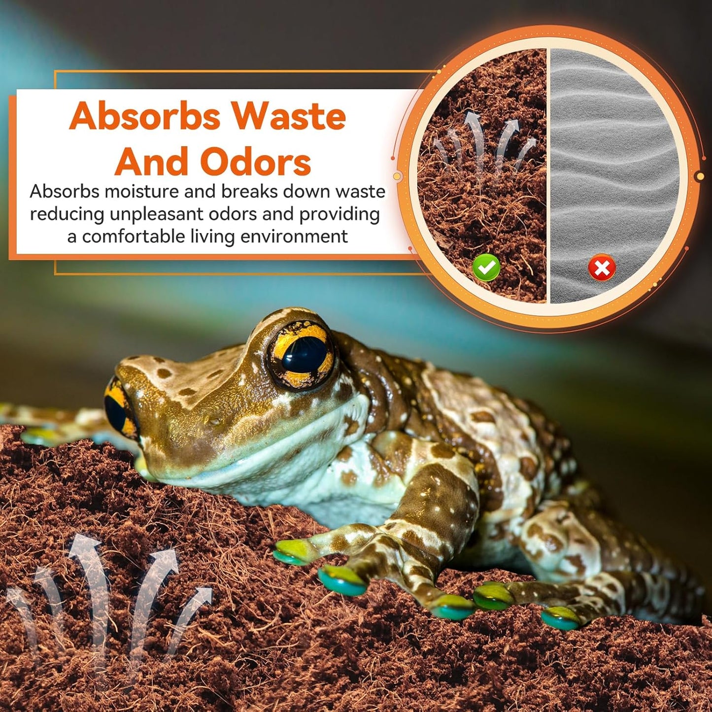 Legigo 6 Pack Compressed Coconut Fiber Substrate - 100% Organic Coconut Fiber Brick Bedding for Reptiles, Natural Coco Husk Substrate Terrarium Bedding for Snake, Hermit Crabs, Frogs, Tortoise, Gecko