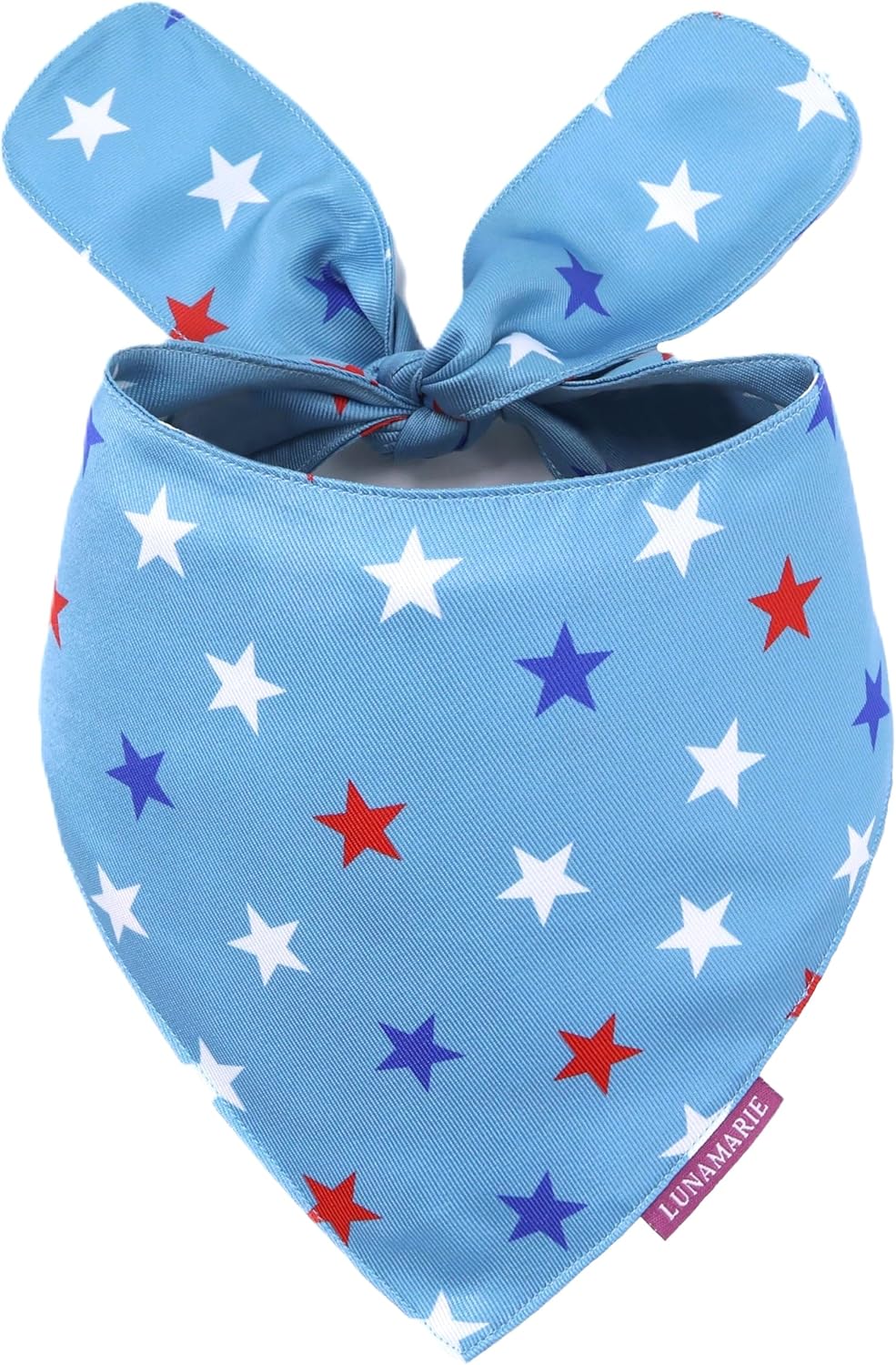 LunaMarie - Luxury Pet Birthday Bandanas -Premium & Silky Poly Fabric | 100% Handmade | Custom Shape Dual Layered (Liberty, Medium)