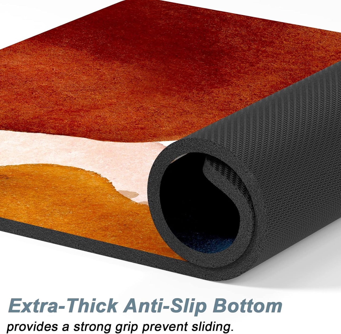 Rnivvi Dog Food Mat, 16" x 24" Absorbent Dog Cat Bowl Mat for Food and Water, Cute Anti-Slip Rubber Pet Feeding Rug Protect Floors, Puppy Placemat for Feeding & Watering Supplies, Abstract Stones