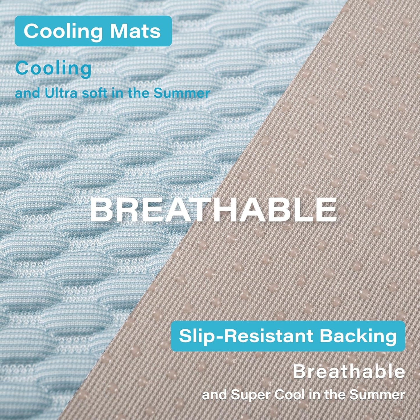 MICROCOSMOS Pet Cooling Mat & Sleeping Pad- Breathable Bubble Surface, EZ Clean. Keep Cooling for Pets, Kids and Adults in Summer.(BlueWhite, 40" x 28")