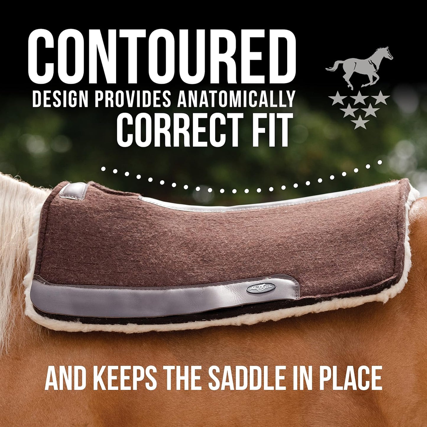 Professional's Choice 100% Steam-Pressed Wool Felt Saddle pad