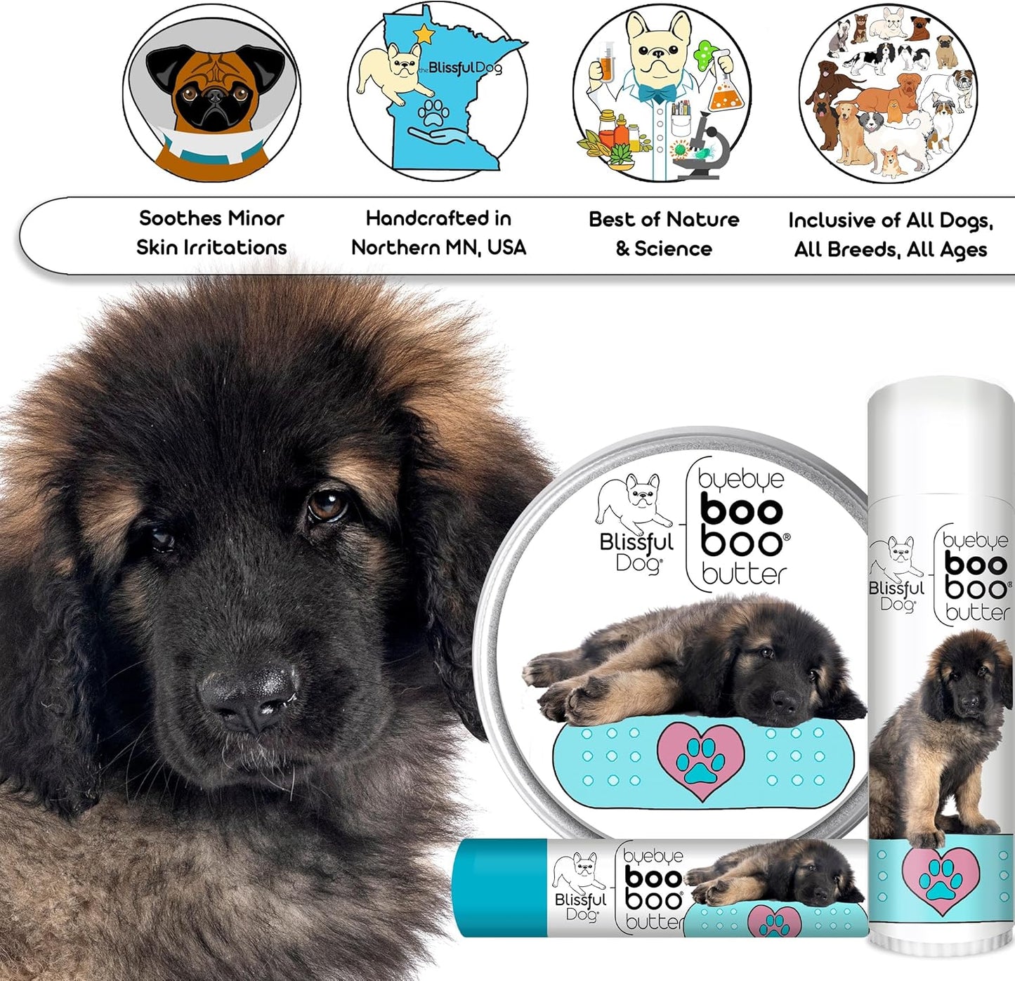 The Blissful Dog Leonberger Boo Boo Butter, 2-Ounce