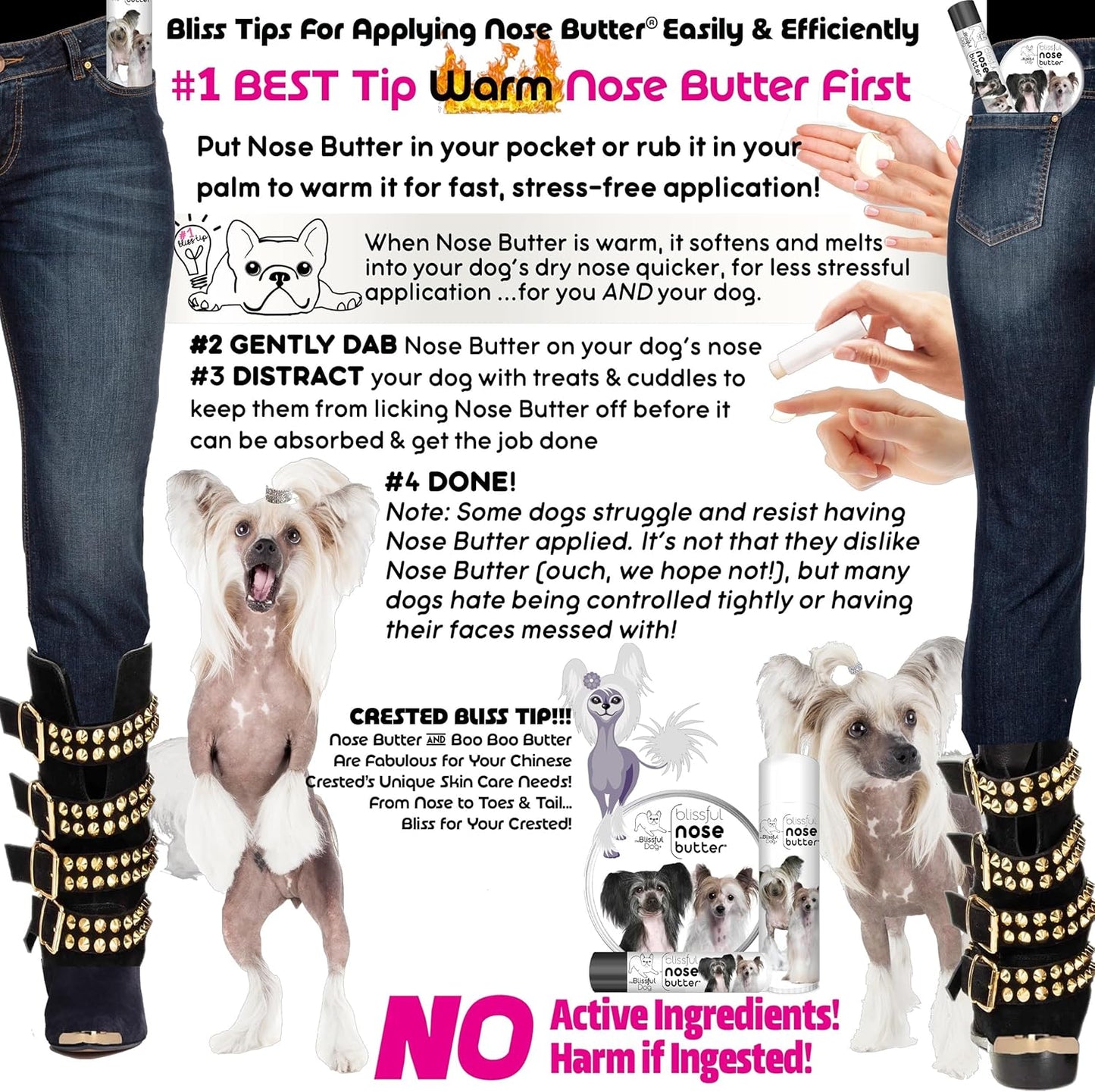 The Blissful Dog Chinese Crested Unscented Nose Butter, 16oz