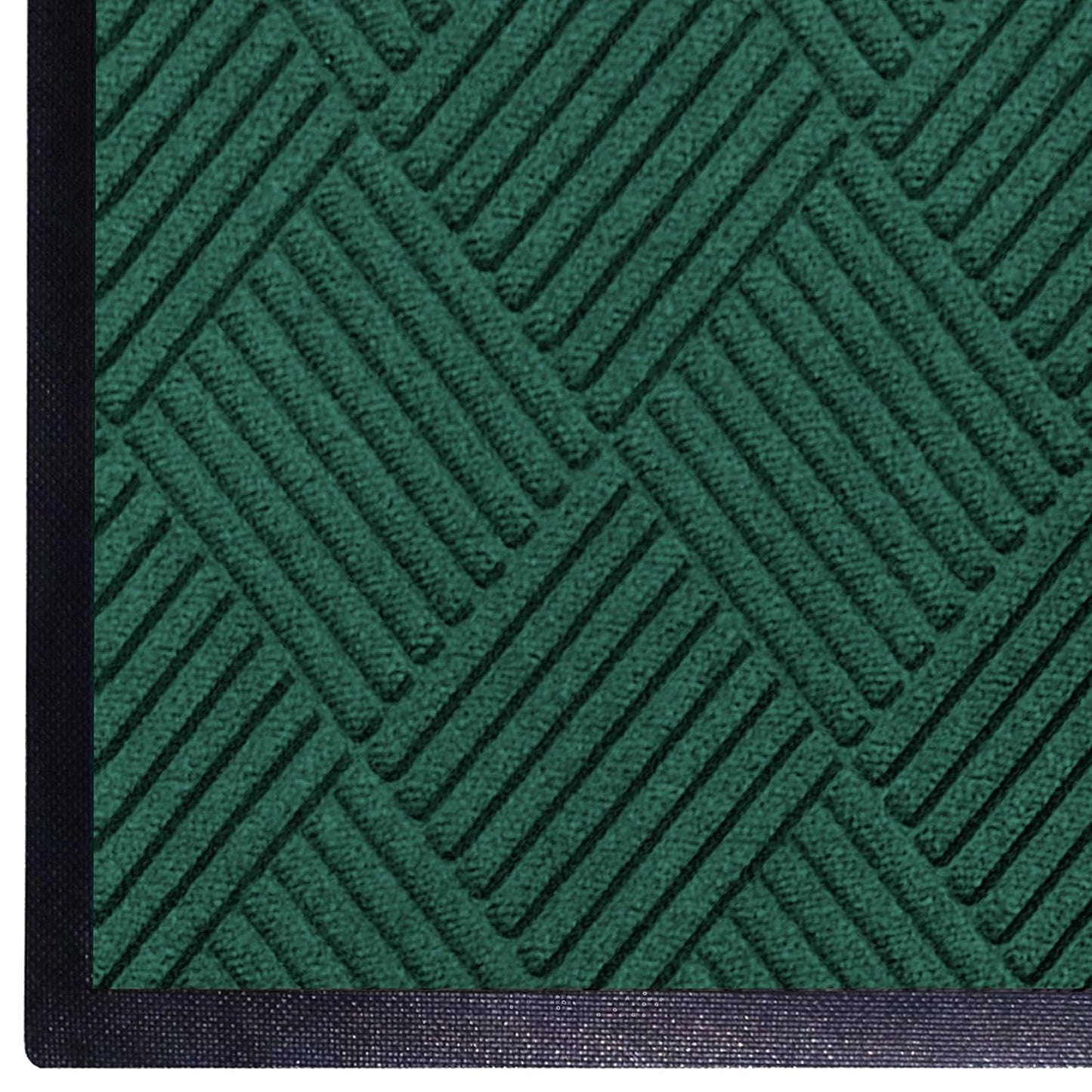 WaterHog Diamond | Commercial-Grade Entrance Mat with Rubber Border – Indoor/Outdoor, Quick Drying, Stain Resistant Door Mat (Evergreen, 4' x 12')