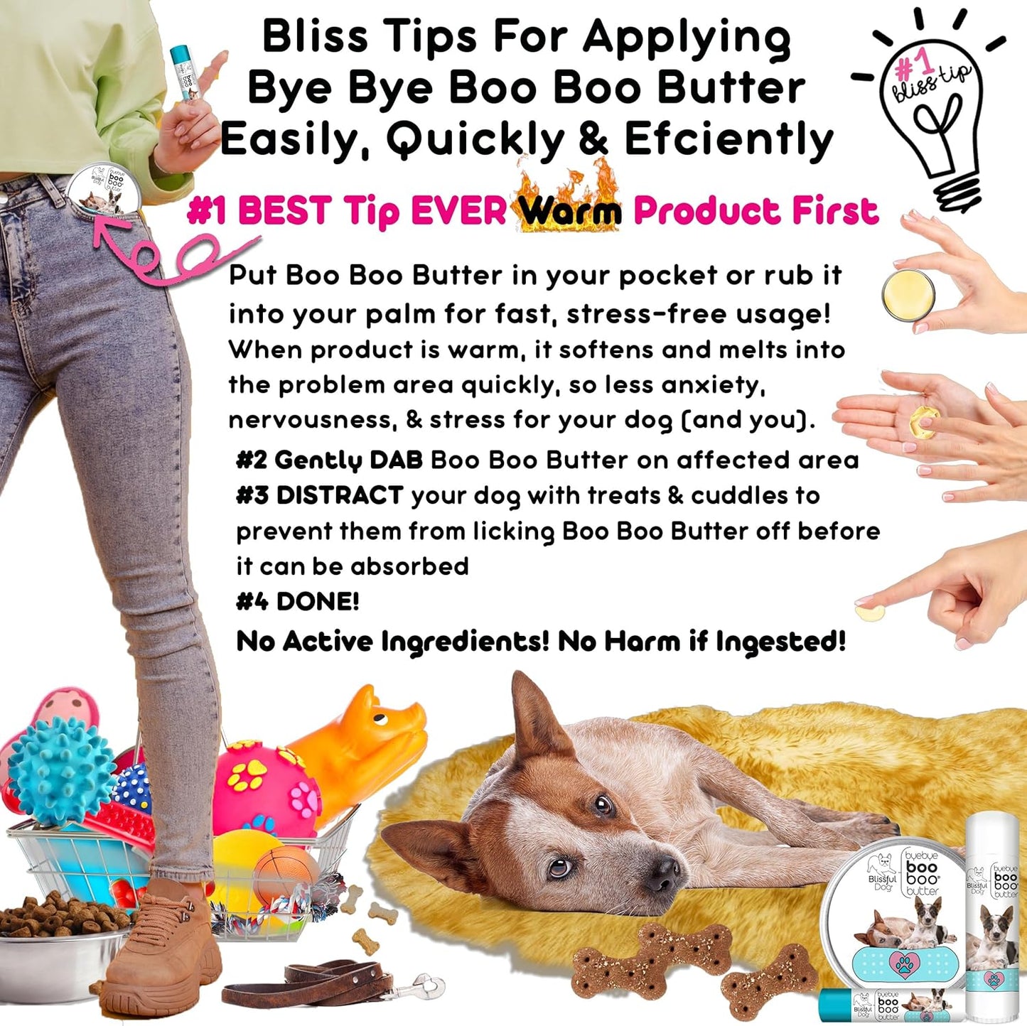 The Blissful Dog Blue Heeler Boo Butter, 0.50 oz