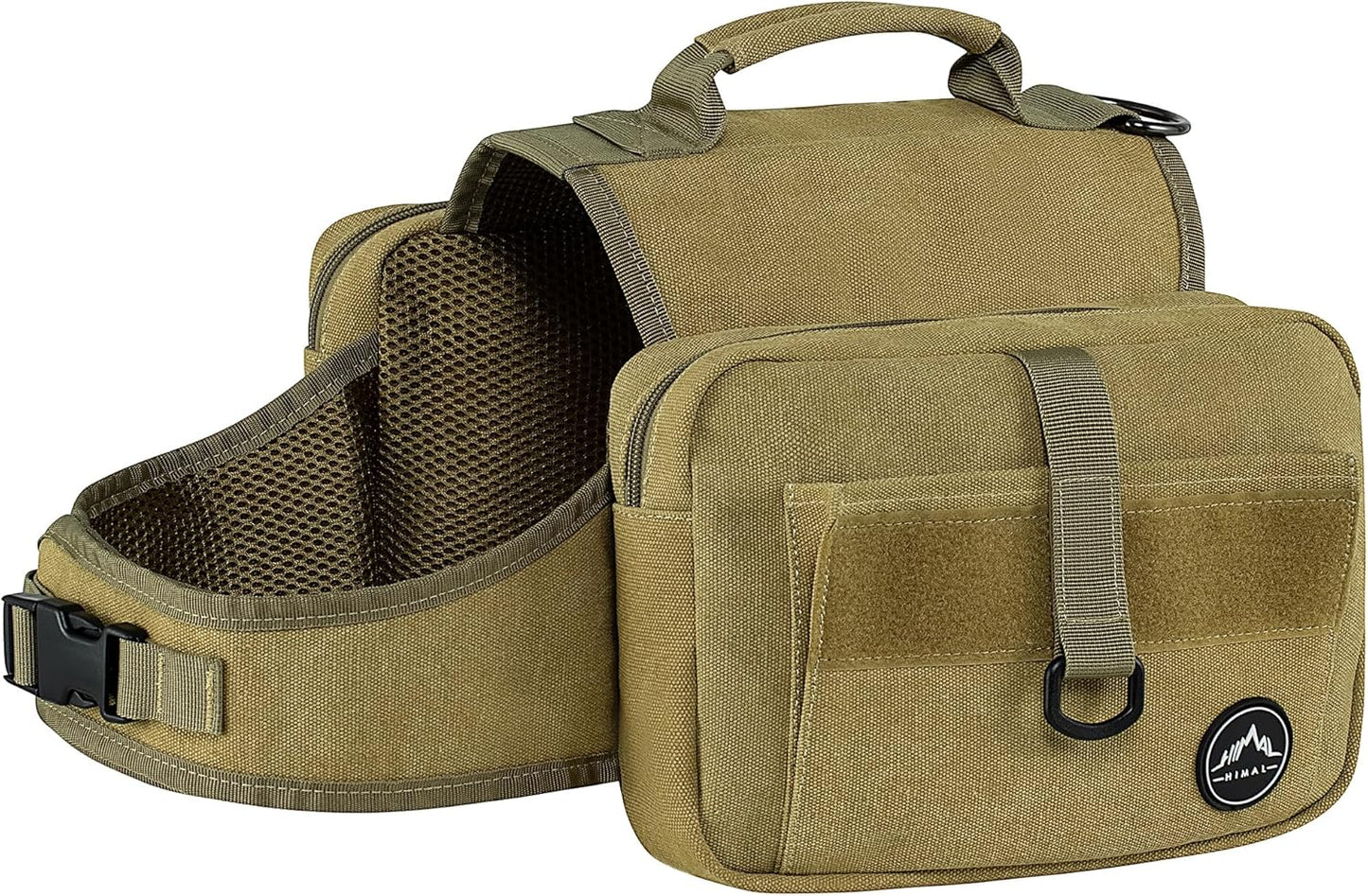 Himal Outdoors Dog Backpack & Saddle Bag, Tactical Hiking Backpack for Large Dogs with Side Pockets & Adjustable Strap
