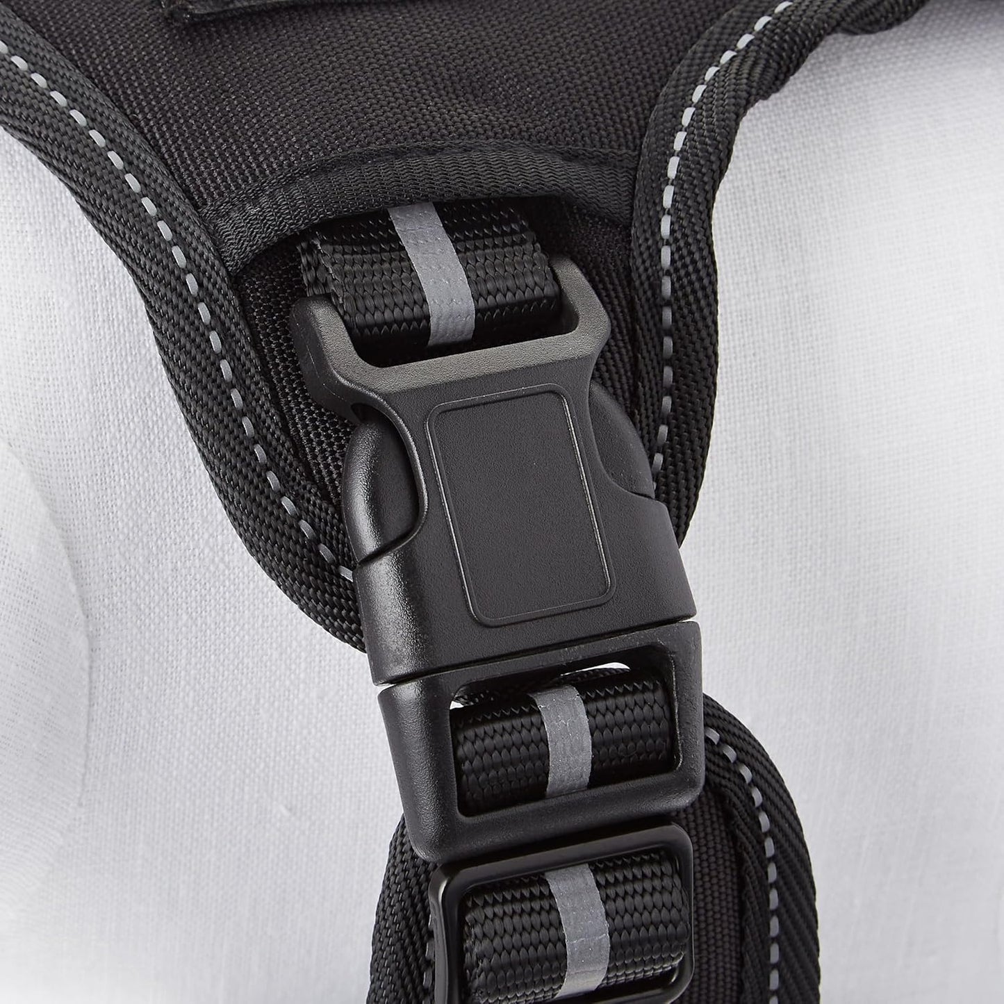 Amazon Basics No Pull Dog Harness, Adjustable Front Clip, Tactical Vest, Large, Black