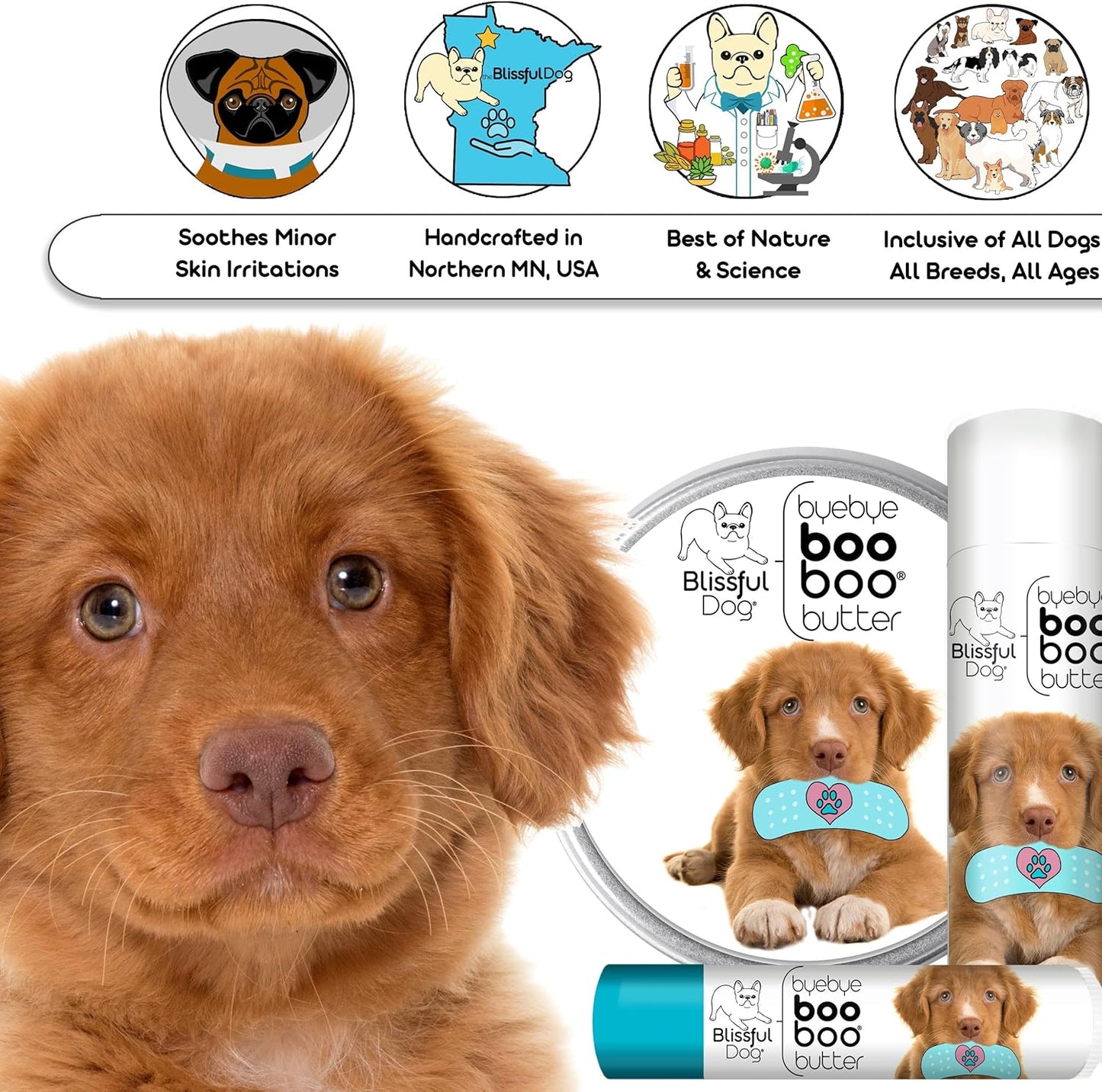 The Blissful Dog Nova Scotia Duck Tolling Retriever Boo Boo Butter, 0.15-Ounce