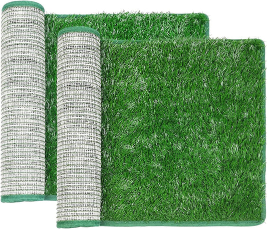 LOOBANI Dog Grass Pee Pads, Artificial Dog Grass Pads for Potty Tray, Fake Grass for Dogs to Pee On, Outdoor Indoor Pee Grass for Dog Potty (18.1*28.1 inch)