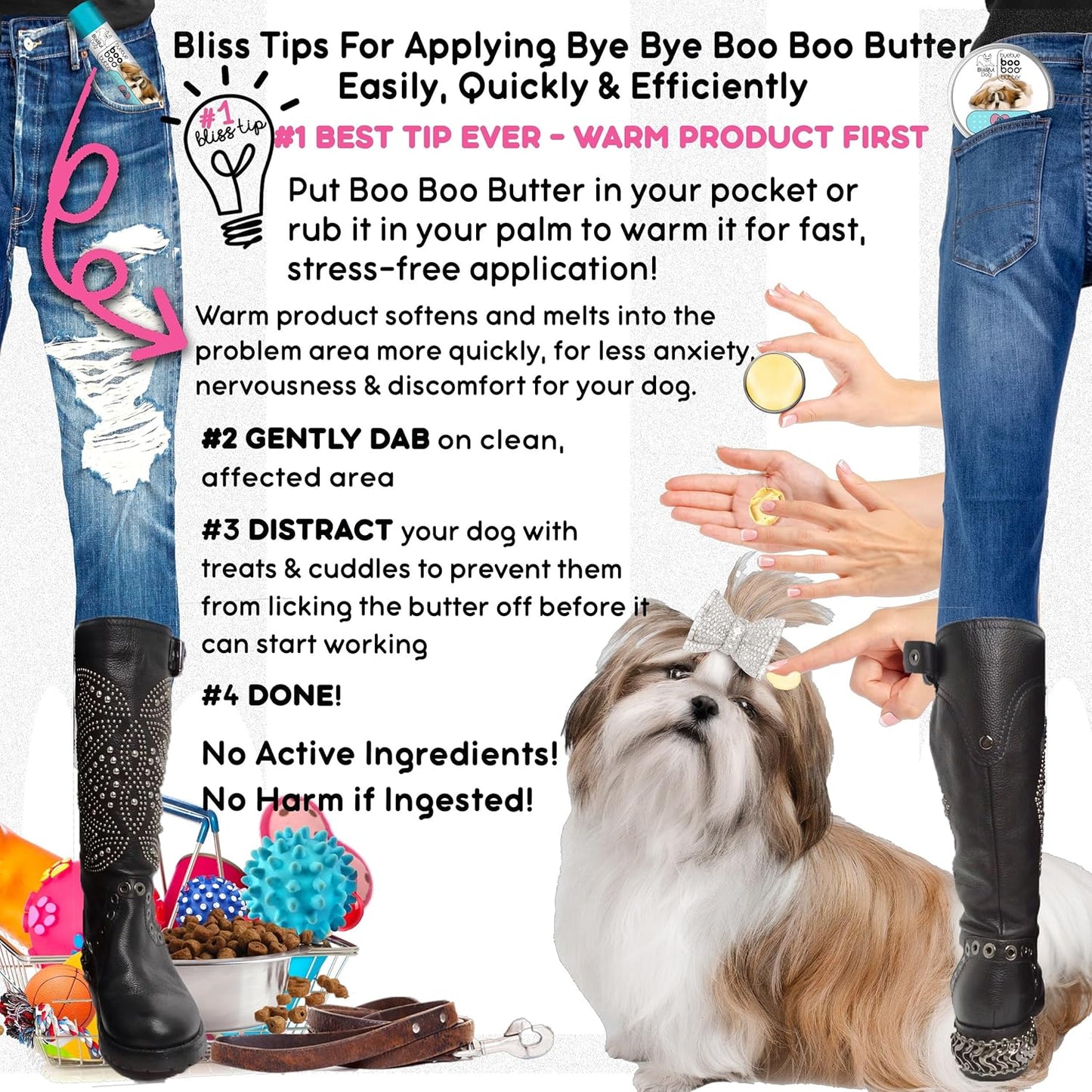 The Blissful Dog Shih Tzu Boo Boo Butter, 16 oz