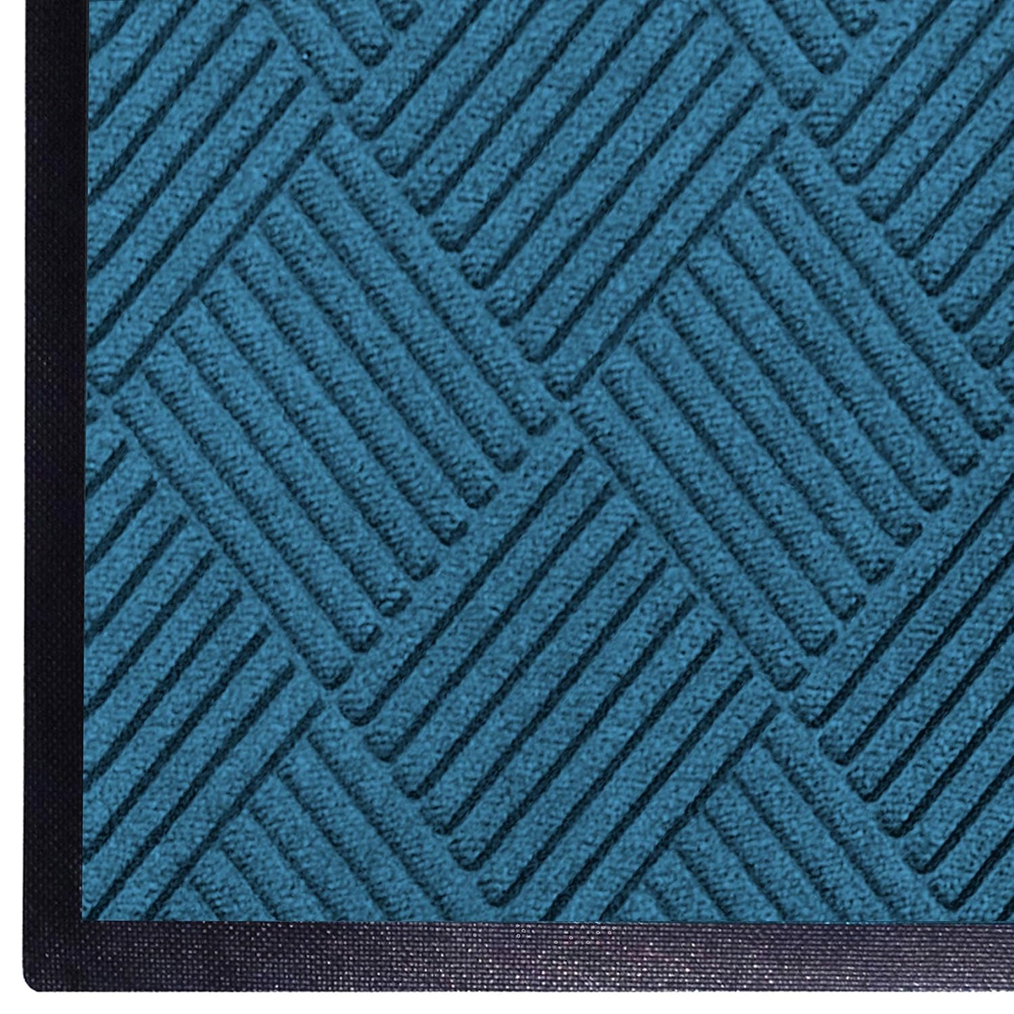 M+A Matting WaterHog Diamond | Commercial-Grade Entrance Mat with Rubber Border – Indoor/Outdoor, Quick Drying, Stain Resistant Door Mat (Medium Blue, 6' x 6')
