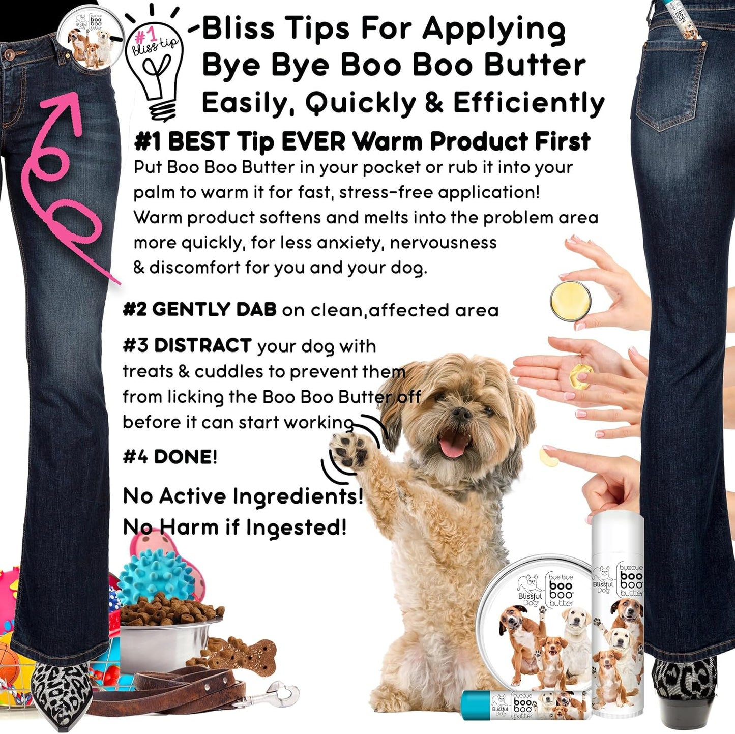 The Blissful Dog Mixed Breed Boo Butter, 0.50 oz