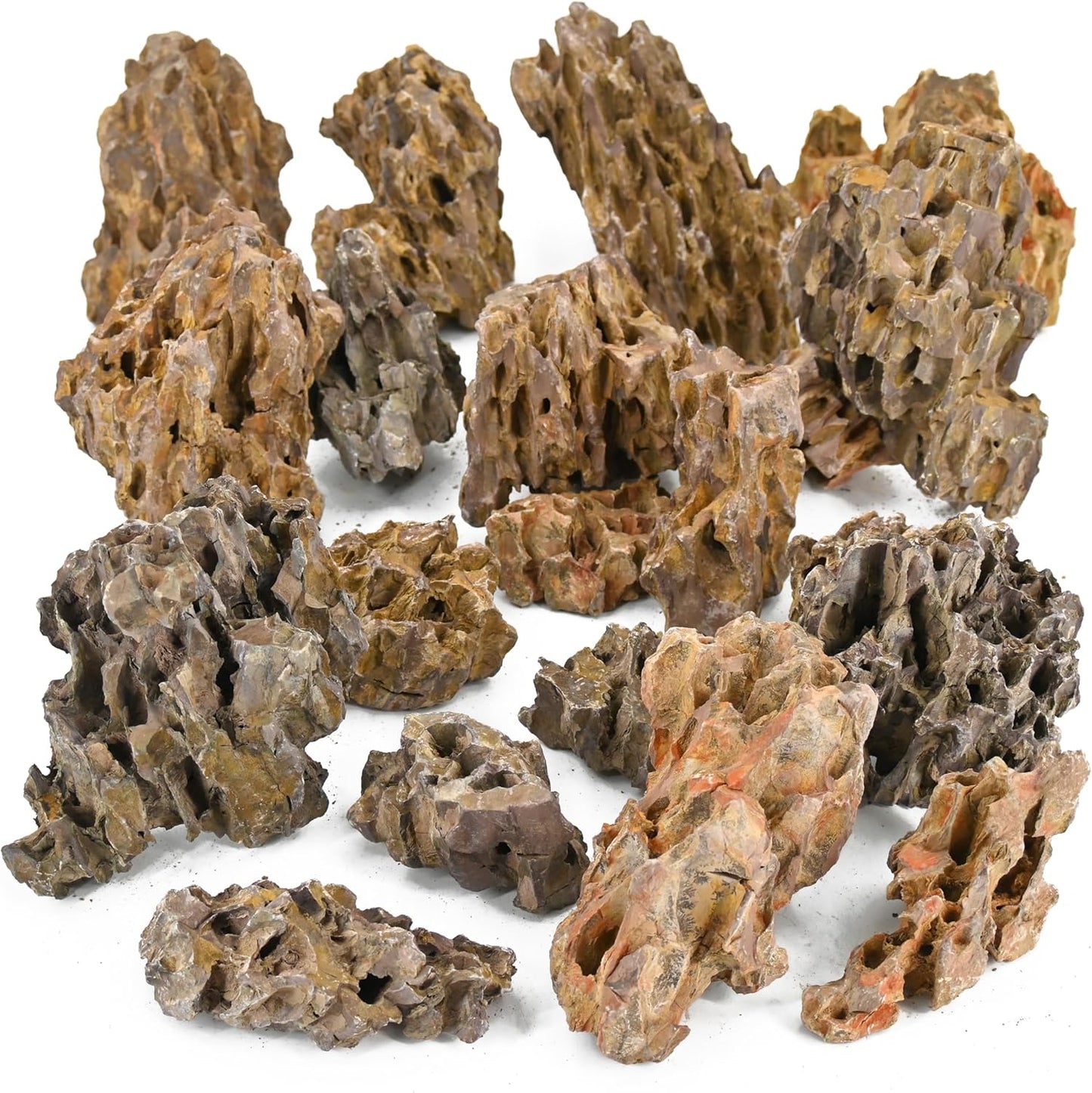 Natural Aquarium Rocks 5LB Dragon Stone Rock Decoration Aquascaping Stone for Aquariums Landscaping Model Fish Tanks Terrariums Vivariums-2-4 inches